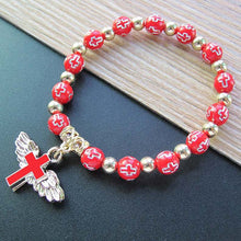 Load image into Gallery viewer, Angel Wing Cross Bracelet
