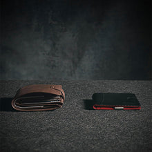 Load image into Gallery viewer, Genuine Leather Anti-theft Swipe Card Holder
