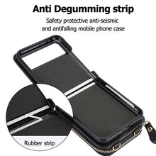 Load image into Gallery viewer, Leather Zipper Card Holder for Samsung Galaxy Z Flip3/4/5
