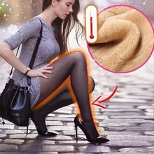 Load image into Gallery viewer, Flawless Legs Fake Translucent Warm Plush Lined Elastic Tights
