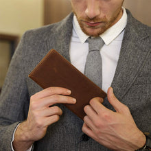 Load image into Gallery viewer, Men&#39;s Long Genuine Leather Wallet
