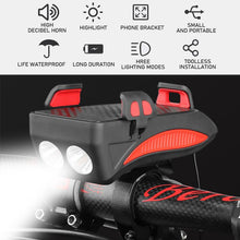 Load image into Gallery viewer, Mobile Phone Bracket with Bicycle Lights
