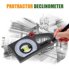 Load image into Gallery viewer, Slope Horizontal Vertical Angle Bevel Protractor Declinometer
