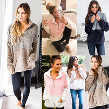 Load image into Gallery viewer, Autumn and winter fashionable pocket zipper Plush coat
