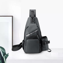 Load image into Gallery viewer, Men's Leather Film Water Bottle Chest Bag
