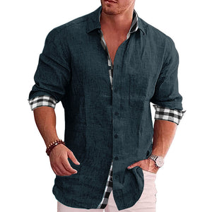 Gentleman Paneled Casual Buttons Pocket Blouse