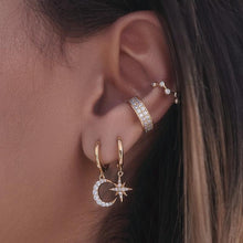Load image into Gallery viewer, Star and Moon Earrings

