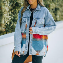 Load image into Gallery viewer, LAPEL POCKET DENIM RETRO JACKET
