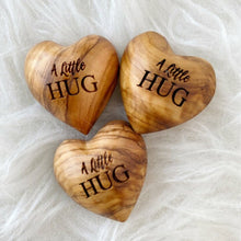 Load image into Gallery viewer, Little Pocket Hug Wooden Heart Token
