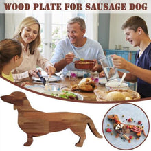 Load image into Gallery viewer, Wooden Dachshund Dog Dinner Plate
