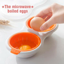 Load image into Gallery viewer, Microwave Egg Poacher Food Grade, 2-Cup Portable Egg Cooker
