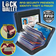 Load image into Gallery viewer, Black Leather Fraud Protector Card Case
