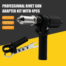 Load image into Gallery viewer, Professional Rivet Gun Adapter Kit 🛠With 4Pcs Different Nozzle Bolts
