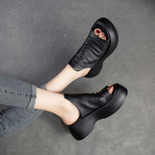 Load image into Gallery viewer, Women’s Breathable Hollowed-out Leather Sandals
