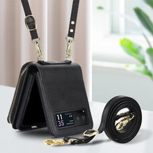 Load image into Gallery viewer, Leather Zipper Card Holder for Samsung Galaxy Z Flip3/4/5
