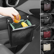 Load image into Gallery viewer, Waterproof Car Leather Trash Can
