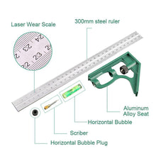 Load image into Gallery viewer, Multifunction Active Square Ruler Angle Ruler
