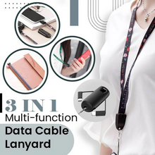 Load image into Gallery viewer, 3-in-1 Multi-function Data Cable Lanyard
