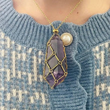 Load image into Gallery viewer, Crystal Stone Holder Necklace
