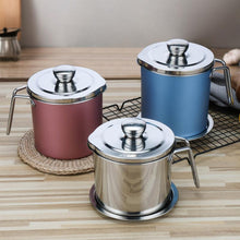 Load image into Gallery viewer, Stainless Steel Oil Strainer Storage Can
