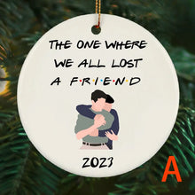 Load image into Gallery viewer, Chandler and Joey Hugging Christmas Ornament
