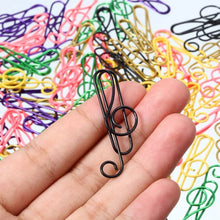 Load image into Gallery viewer, Music Multicoloured Metal Paper Clips
