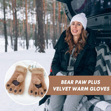 Load image into Gallery viewer, Plush bear claw gloves
