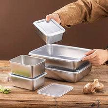 Load image into Gallery viewer, Stainless Steel Square Plate (With Lid)
