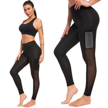 Load image into Gallery viewer, Mesh Pocket Yoga Leggings
