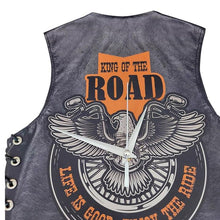 Load image into Gallery viewer, Motorcycle vest hanging clock
