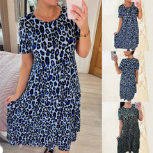 Load image into Gallery viewer, Leopard Print Tiered Midi Dress
