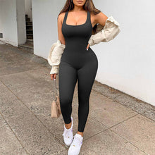 Load image into Gallery viewer, One Piece Tank Top Thigh Slimming Workout Jumpsuit
