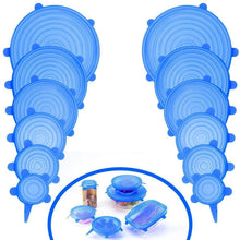 Load image into Gallery viewer, Hirundo Silicone Stretch lid, 6PCS (Blue)
