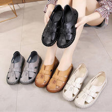 Load image into Gallery viewer, Women&#39;s handmade leather sandals with soft bottom
