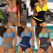Load image into Gallery viewer, 2019 New Sexy Swimsuit Multicolored Leak Back Triangle
