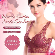 Load image into Gallery viewer, Women&#39;s Seamless Sports Lace Bra
