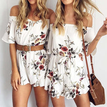Load image into Gallery viewer, Summer Floral Chiffon Rompers
