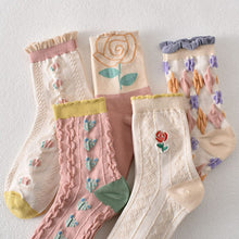 Load image into Gallery viewer, Womens Floral Cotton Socks (10 Pairs)
