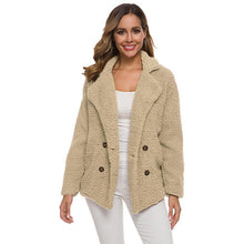 Load image into Gallery viewer, Warm Plush Coat Lapel Jacket
