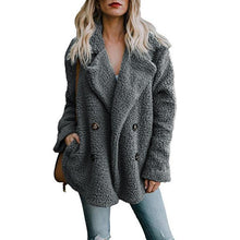 Load image into Gallery viewer, Warm Plush Coat Lapel Jacket
