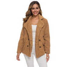 Load image into Gallery viewer, Warm Plush Coat Lapel Jacket
