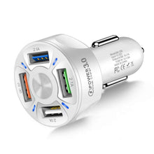 Load image into Gallery viewer, 4 Ports USB Car Charge Fast Charging
