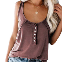 Load image into Gallery viewer, Sleeveless Solid Color Casual Shirt
