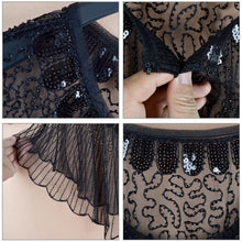 Load image into Gallery viewer, Vintage Women Sequin Cape Dress Shawl
