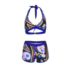 Load image into Gallery viewer, 2020 New Sexy Split Boxer Print High Waisted Bikini
