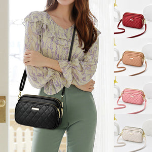 Triple Zip Crossbody Bag