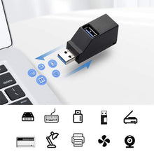 Load image into Gallery viewer, 3-Port Tiny USB Hub

