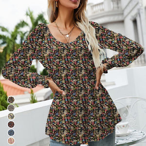 Printed Puff Long Sleeve Shirt