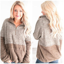 Load image into Gallery viewer, Autumn and winter fashionable pocket zipper Plush coat
