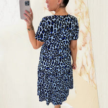 Load image into Gallery viewer, Leopard Print Tiered Midi Dress
